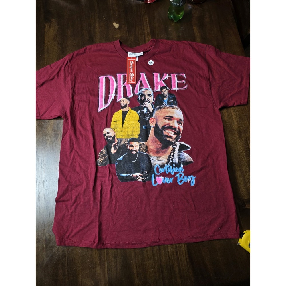 Headgear Classics Drake Certified Lover Boy T-Shirt XL Burgundy NWT Rap Tee